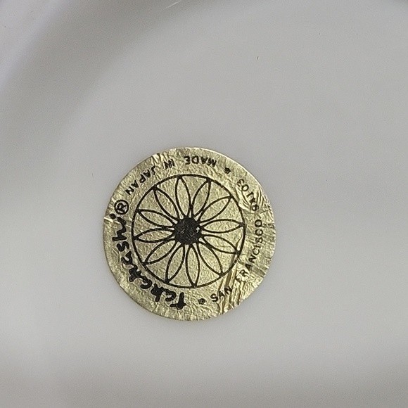 Vintage Ceramic Butterfly and Floral Tea Cup with Bag Holder 8 oz Thumb Rest - Picture 5 of 6